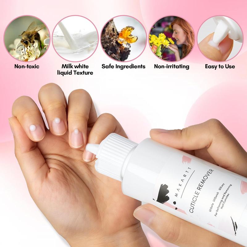 Makartt Cuticle Care Kit -  Cuticle Remover, Oil Pen, Trimmer, Nail File & Moisturizer Manicure Nail Care Nail Art