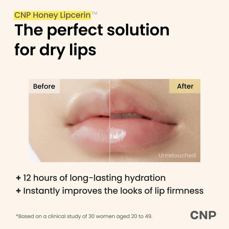 CNP Laboratory Propolis Lipcerin - 15g Honey Moisturizing Lip Balm + Lip Mask for Soft, Smooth and Glossy Lips - Skincare