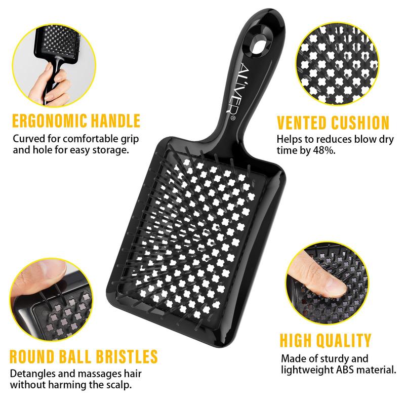 Air Cushion Brush, Wet & Dry Detailing Comb, Scalp Massage Comb, Curly Hair Detangling & Styling Tool, Straight & Curl Hair Massaging Comb