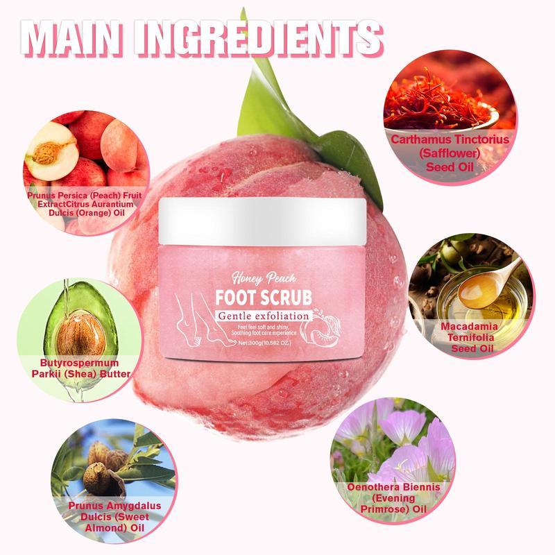 Foot Scrub, 1 Count Gentle Exfoliating Foaming Foot Scrub for Skin, Smoothing Cracked Heel & Dry Skin, Pedicure Foot Spa for Women & Men