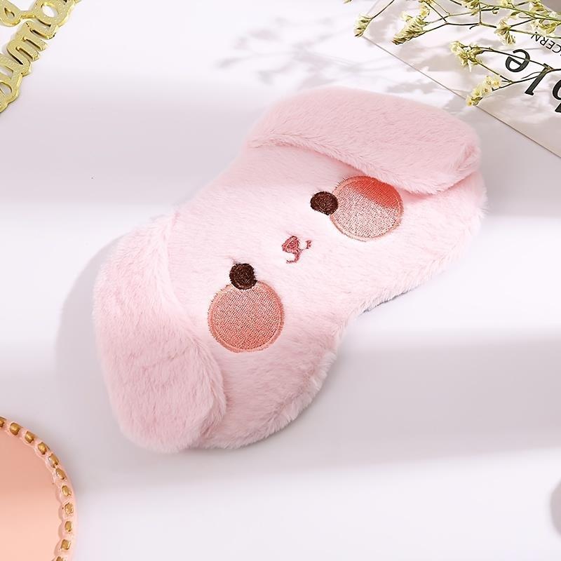 Comfortable Plush Cartoon Animal Eye Mask, Suitable for Sleep and Travel-Soft, Shading Eye Mask with Cute Design, Perfect for Airplane Travel and Nap Time