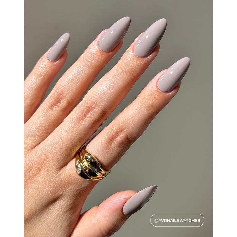 Bah Humbug! -Light lavender grey polish with a creme finish