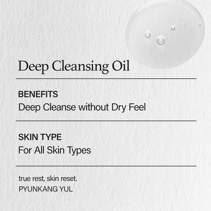 Pyunkang Yul Deep Cleansing Oil - Korean Skin Care Facial Oil Cleanser - Gentle & Moisturizing Oil Face Cleanser (9.8 fl oz) Tea Tree Avocado