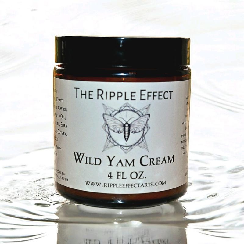 Organic Wild Yam Cream by the Ripple Effect, Handmade in USA 4 oz Lemon Oil