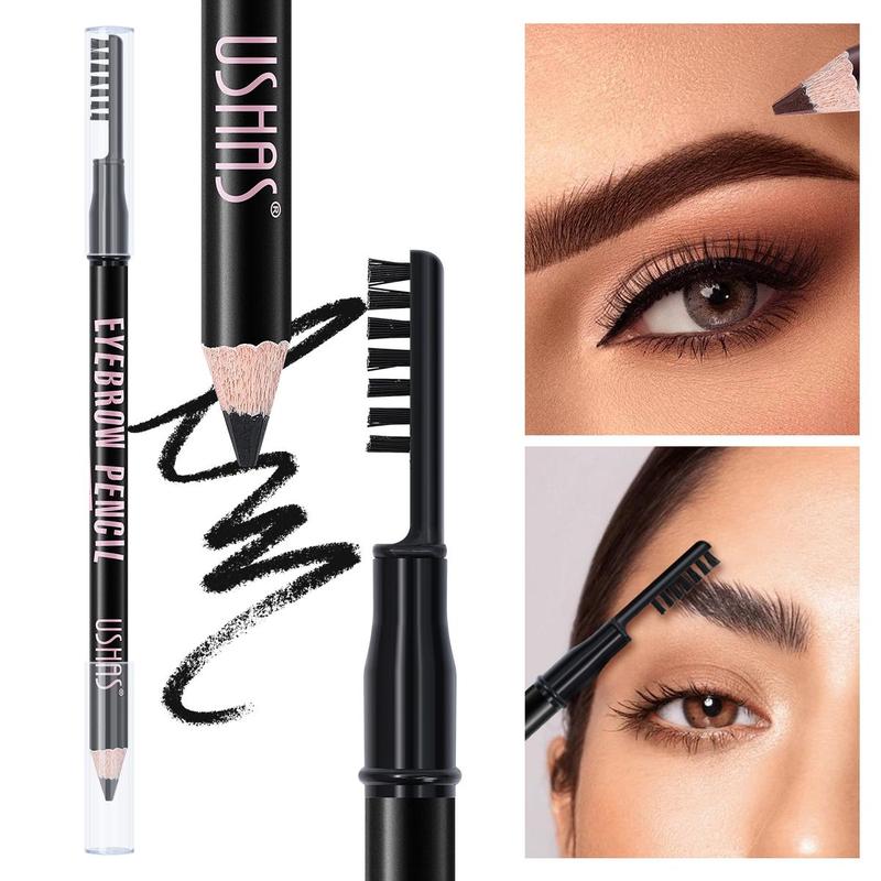 Double-ended Eyebrow Pencil with Brush Set, 9 Counts Natural Long Lasting Eyebrow Pencil, Eye Brow Makeup Tool for Women & Girls