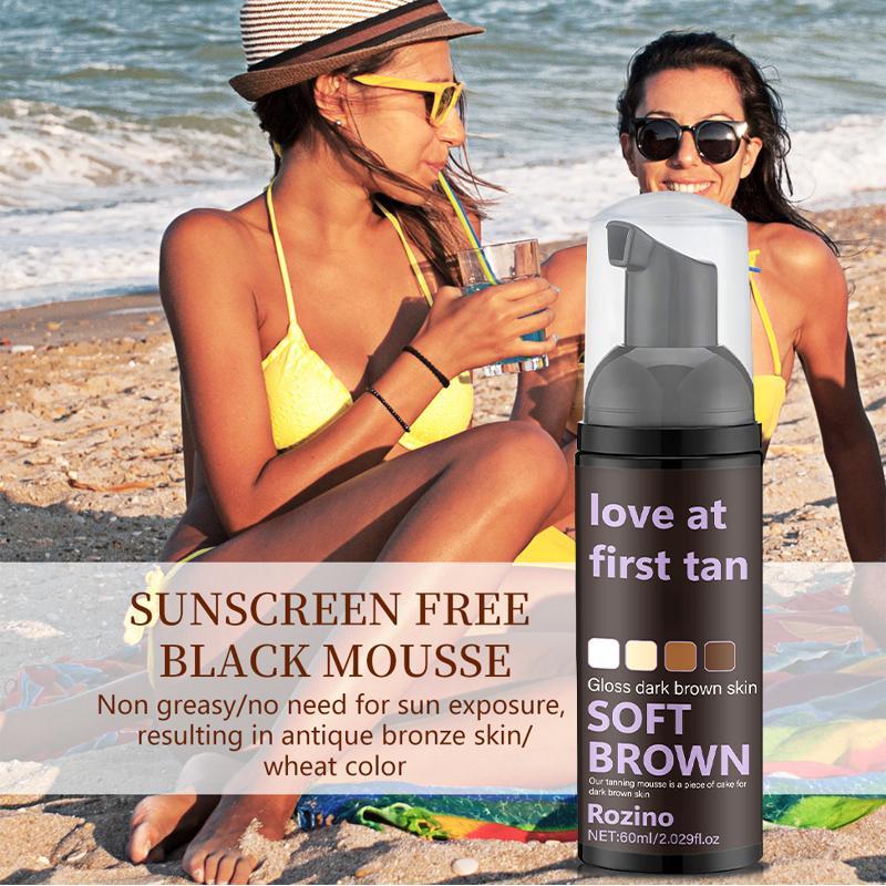 60ML Tanning Mousse, 1 Box Evenly Tans & Hydrates & Moisturizes Skin, Body Self-tanners, Skin Care Product for Women & Men