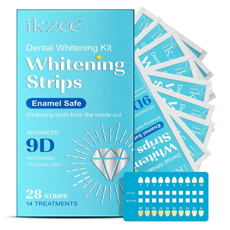 Teeth Brightening Strips, 28pcs box Advanced 9D Brightening Technology Teeth Strips, Suitable for Adults, Oral Care Products