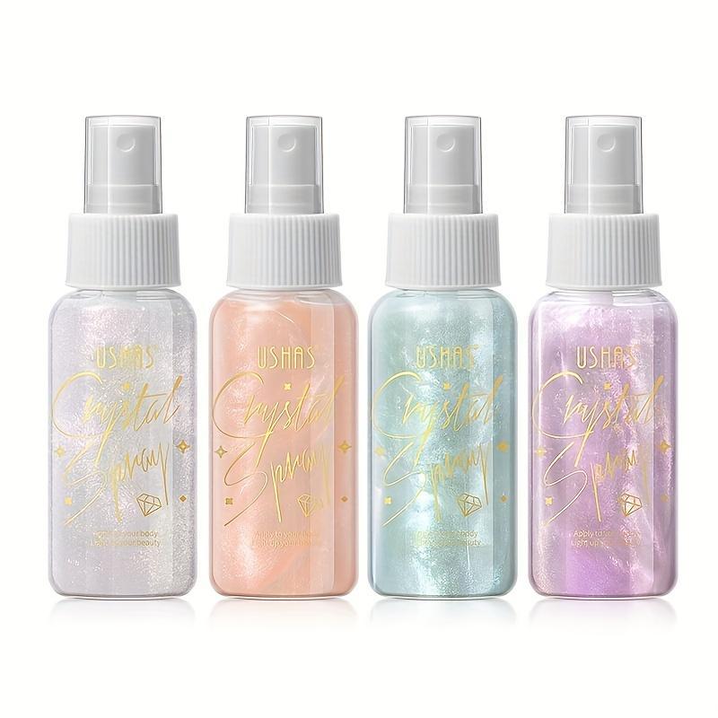 80ml Shimmering Face Makeup Setting Spray, Portable Lightweight Moisturizing Makeup Spray for Women & Girls, Highlighting Facial Makeup Product