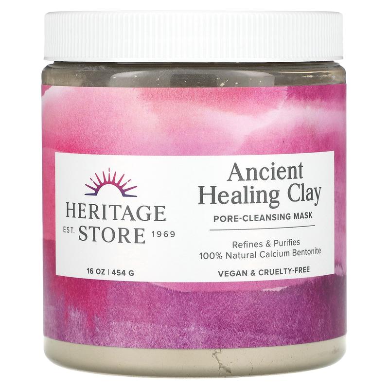 Heritage Store Ancient Healing Clay, Pore-Cleansing Beauty Mask, 16 oz (454 g)