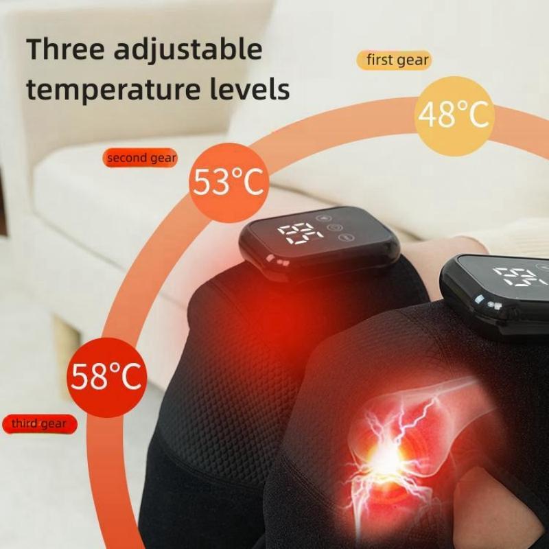 Heated Vibration Knee Massager, 3 Adjustable Gears Body Massage Tool for Knee Elbow Shoulder, Personal Care Appliance for Gifts, Christmas Gift