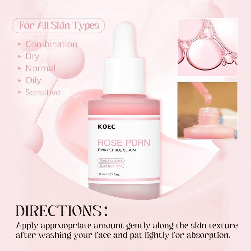 Rose Pdrn Pink Peptide Serum, Moisturizing Facial Serum, Hydrating Facial Essence, Suitable for All Skin Type