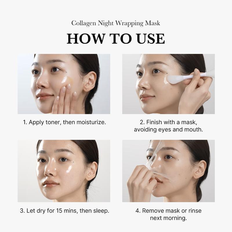 Collagen Exfoliating Mask, Beauty, Collagen Night, Women's Essentials, Moisturizing, Skin Care, Skin Restoration，Hydrate