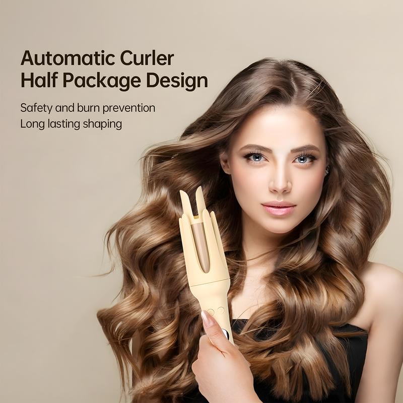 Automatic Curling Iron- 7 Temperature Modes, Fast Heating, Double Layers Anti-Hot Non-Harming Iron hot styling tool curling wands Comfort hot hair