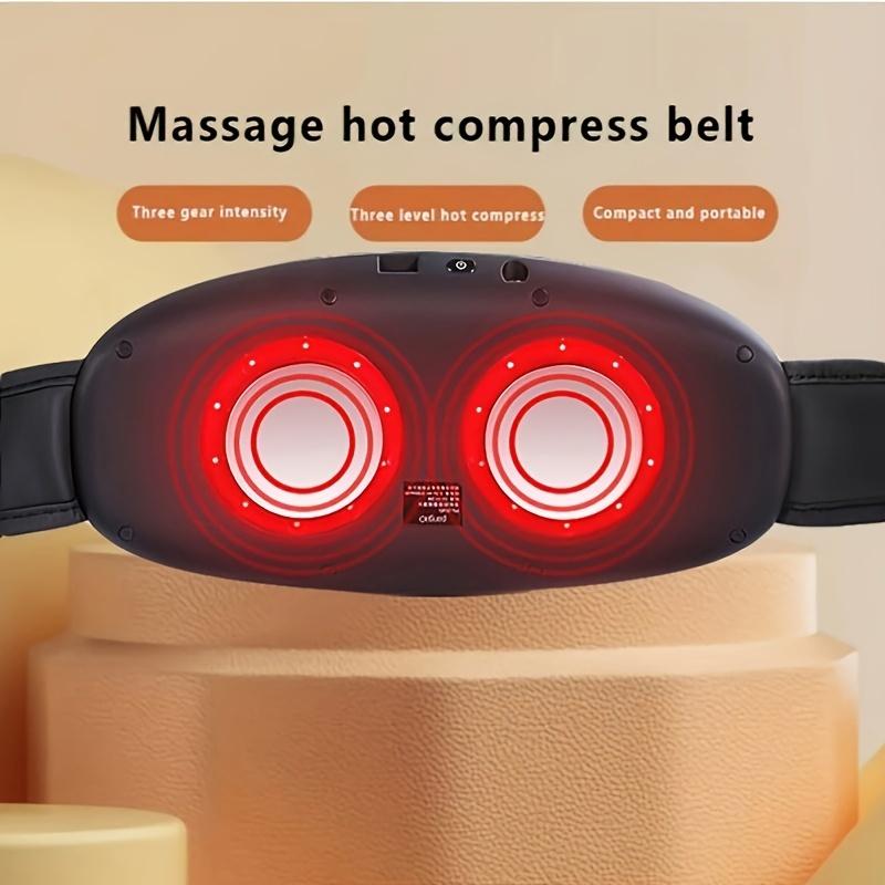 Unisex Rechargeable Heated Massage Belt, Adjustable Vibromasseur, Waist Slimming, Body Slimming, Portable Belly Fat Burner, USB Powered