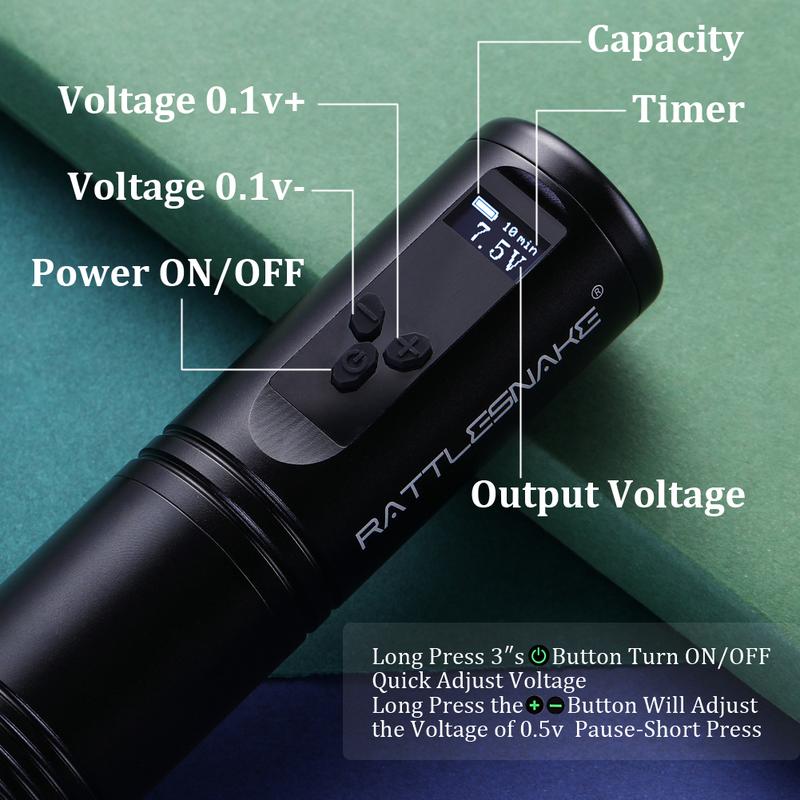 Wireless Tattoo Machine High Speed Rotary Motor 1850mah Capacity Battery LED Digital Display For Shader Tattoo Pen tattoo gunkit