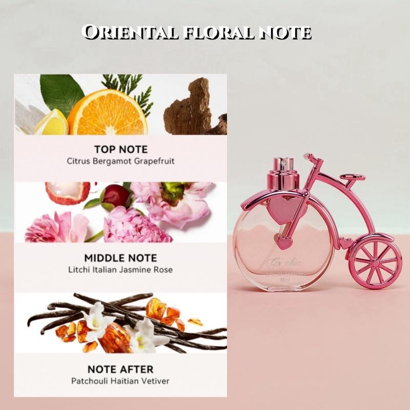 25ML Creative Bike Design Perfume, Oriental Flower Tone Women's Perfume, Elegant Fragrance for Daily, Travel and Holiday Gifts