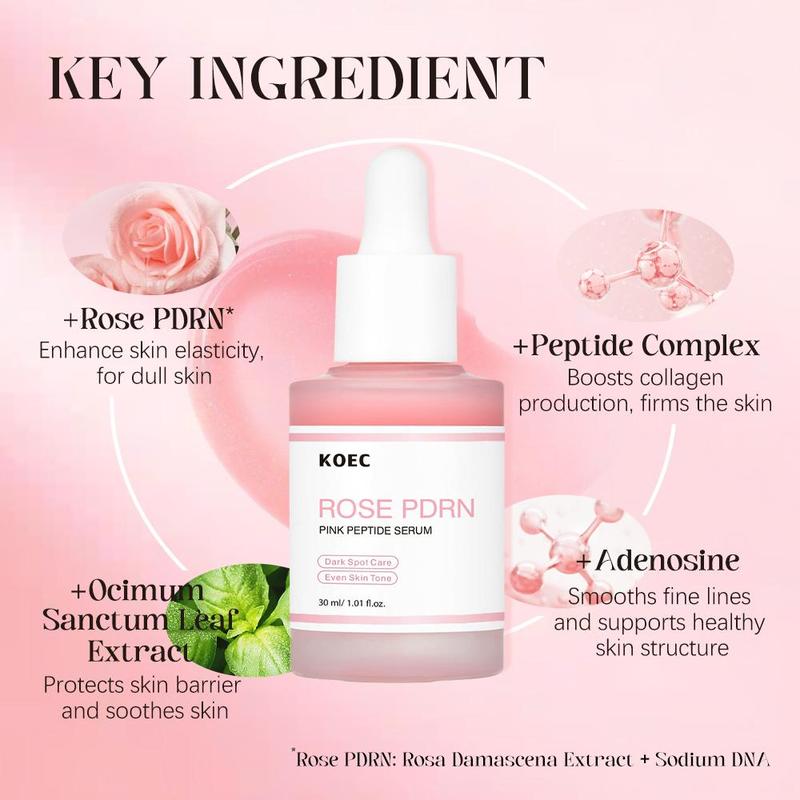 Rose Pdrn Pink Peptide Serum, Moisturizing Facial Serum, Hydrating Facial Essence, Suitable for All Skin Type