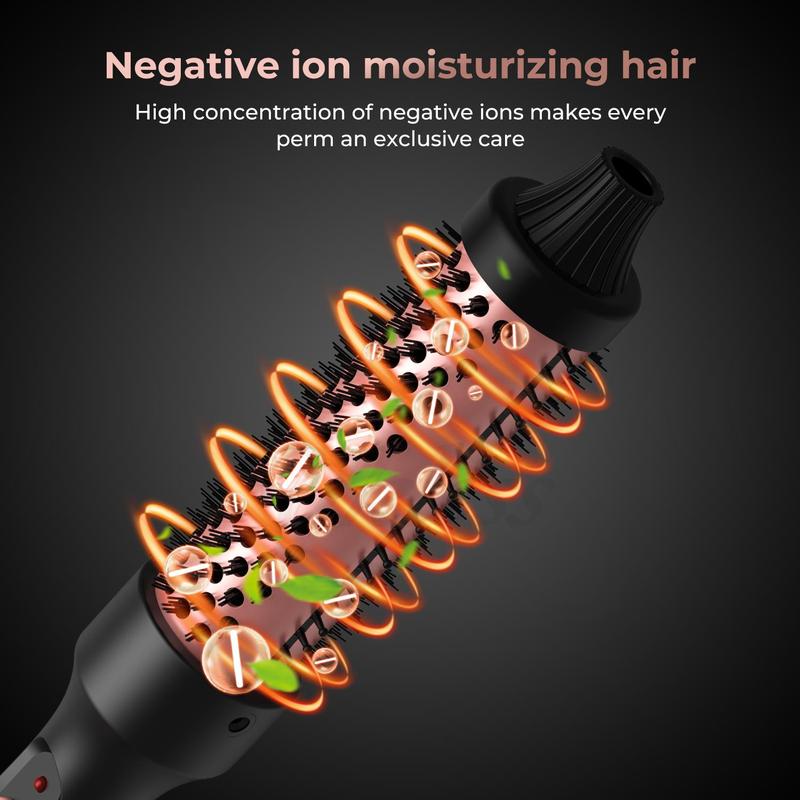 Electric Heated Hair Curler, Fast Heat Up Thermal Brush Hair Curling Wand, Heated Round Brush, Heated Hair Styling Tool, Professional Hair Styling Tool, Thanksgiving Gift, Christmas Gift, Winter Gift Set