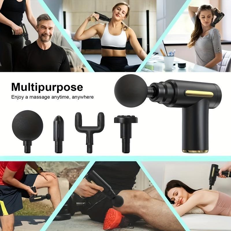 Mini Comfort Electric Fascia Massager, 1 Set Handheld Muscle Percussion Massage Machine, Durable Body Muscle Relaxation Tool, Body Massager, Birthday Gifts, Shoulder Massager for Halloween & Christmas, Fall & Winter Gift