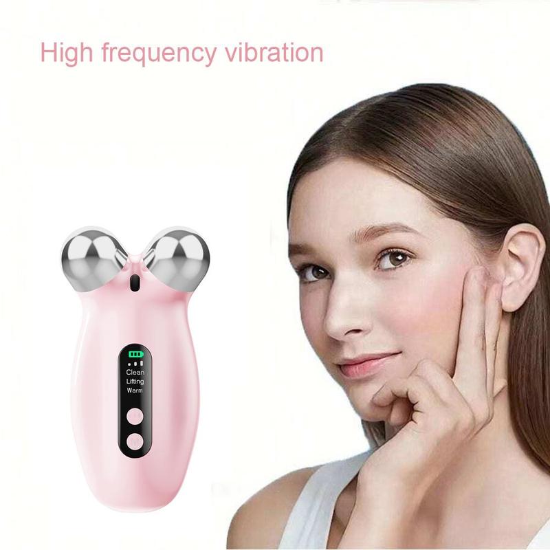 Household Facial Vibration Massager, 1 Count Heart Shaped Face Beauty Instrument for Firming Skin, Portable Personal Skin Care Tool for Women