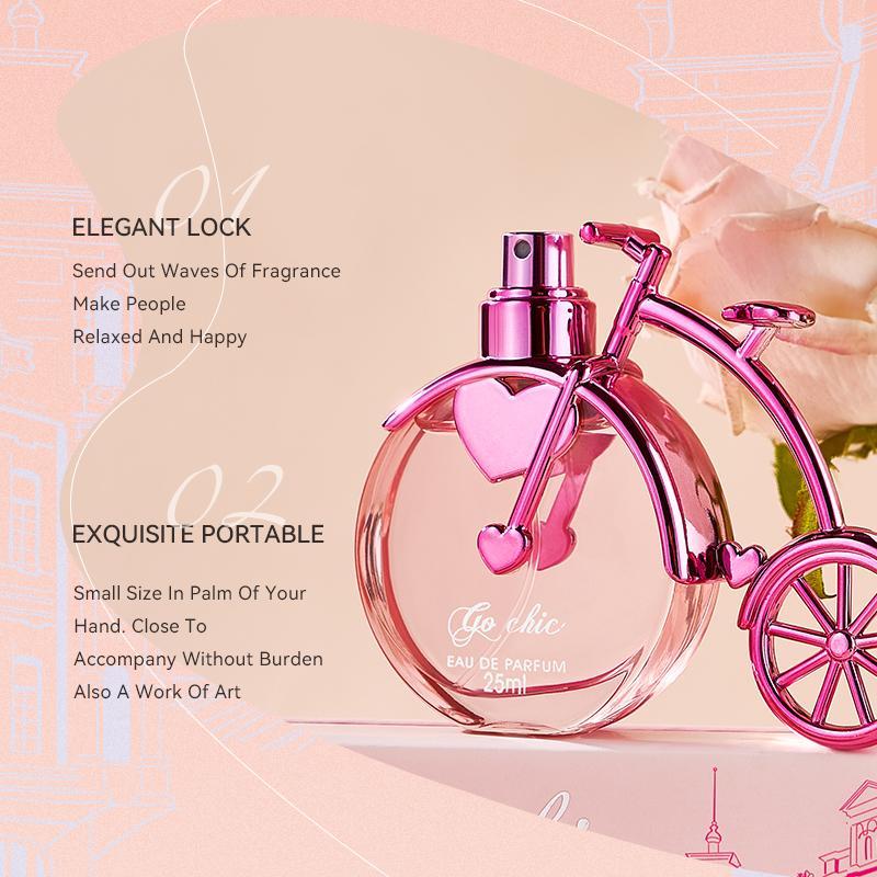 25ML Creative Bike Design Perfume, Oriental Flower Tone Women's Perfume, Elegant Fragrance for Daily, Travel and Holiday Gifts