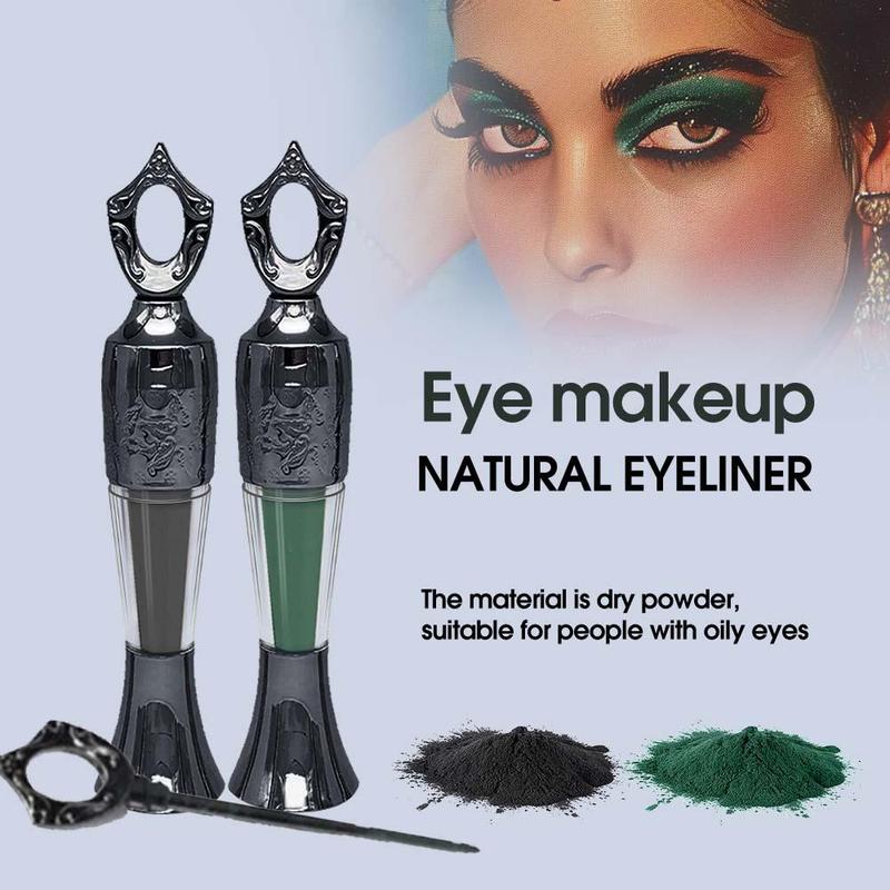 Long Lasting Eyeliner Powder Set, 2 Counts set Eyeliner with Tool, Professional Eye Makeup Tool for Women, Makeup Accessories