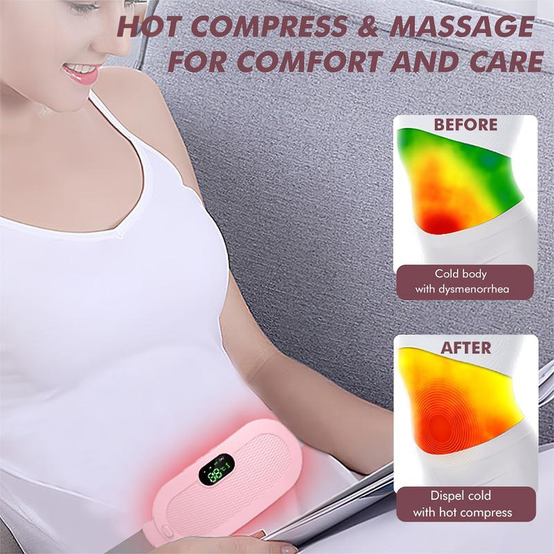 Cordless Heating Pad, 1 Count Heated Adjustable Temperature Uterine Warmer Abdominal Massage Belt, Hot Cordless Massage Warmer Heated Belt For Women and Girls, Wonderful Gift Heat Stick