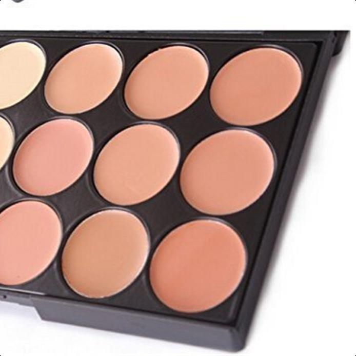 15 Color Moisturizing Cream Concealer Palette, Long-Lasting Full Coverage Correction Concealer Palette Foundation Camouflage Makeup Contour Set for Covering Correction Dark Circles Acne Blemishes #2