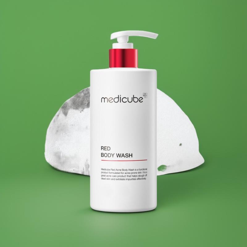 Medicube Red Acne Body Wash 14.52 Fl.oz I Low pH and Hydrating Cleanser Suitable for Bacne Treatment | Korean Skin Care-medicube Body Care Hyaluronic