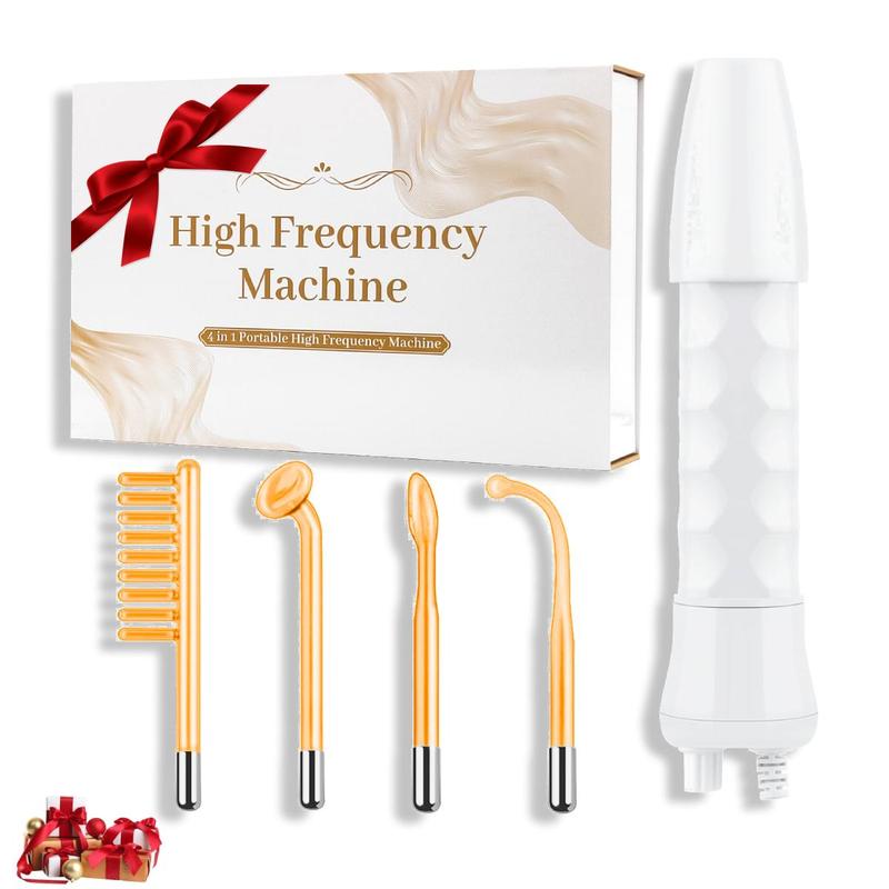 High-frequency Wand, 1 Box Handheld Hydrotherapy Beauty Instrument, Electric Facial Machine, Equipped with 4 Glass Tubes, Suitable for Facial Enhancement