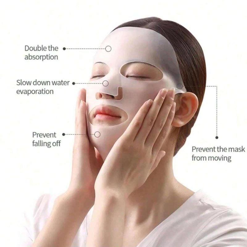 3D Silicone Face Mask Cover, 2 Counts Reusable Gel Sheet Facial Care Tool, Soft and Easy To Clean Facial Skin Care Tool for Daily Use