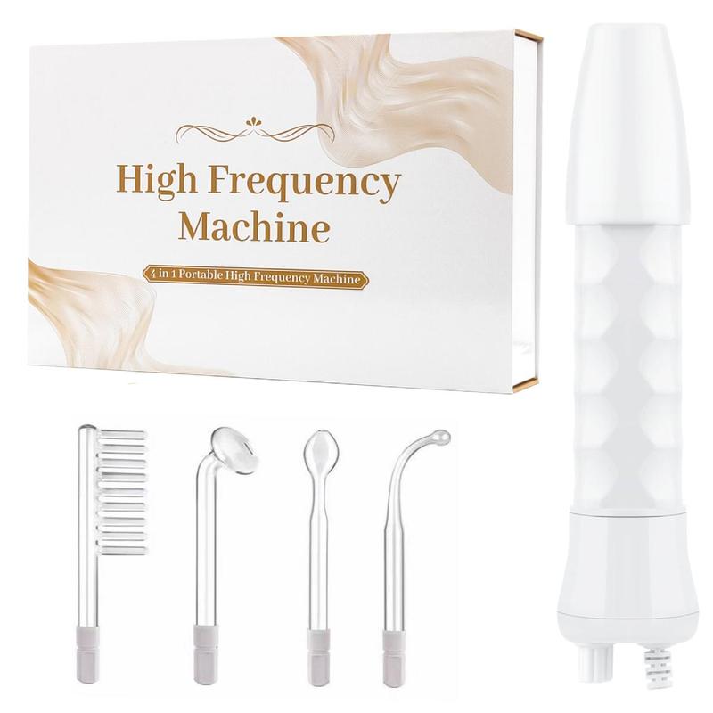 High-frequency Wand, 1 Box Handheld Hydrotherapy Beauty Instrument, Electric Facial Machine, Equipped with 4 Glass Tubes, Suitable for Facial Enhancement