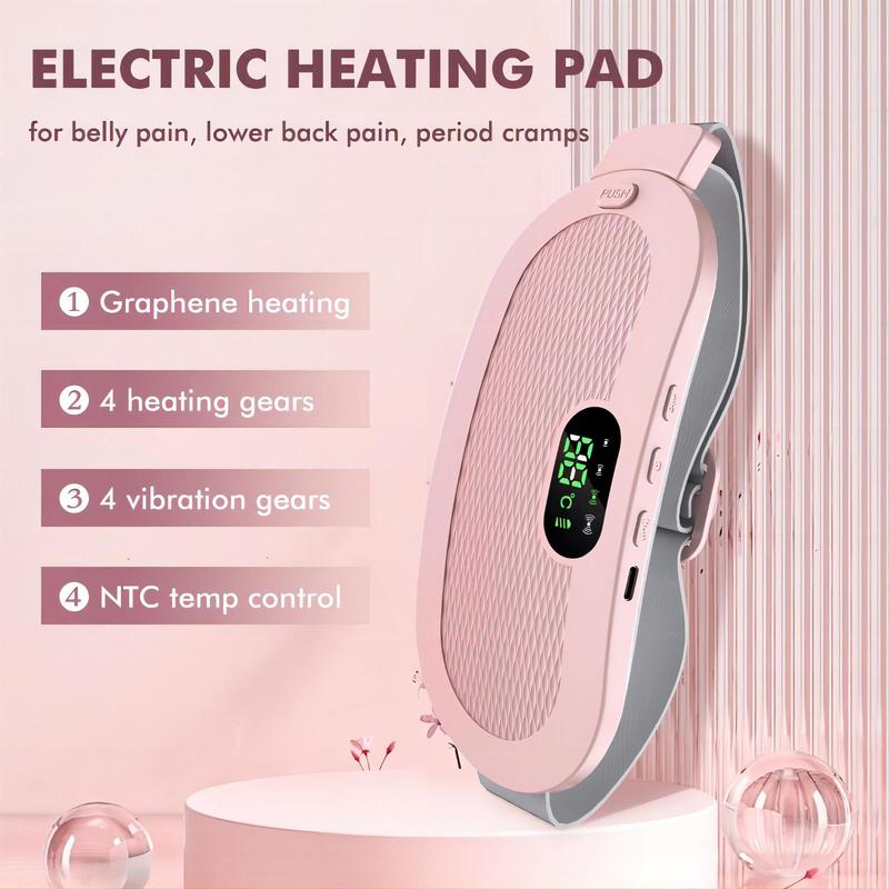 Cordless Heating Pad, 1 Count Heated Adjustable Temperature Uterine Warmer Abdominal Massage Belt, Hot Cordless Massage Warmer Heated Belt For Women and Girls, Wonderful Gift Heat Stick