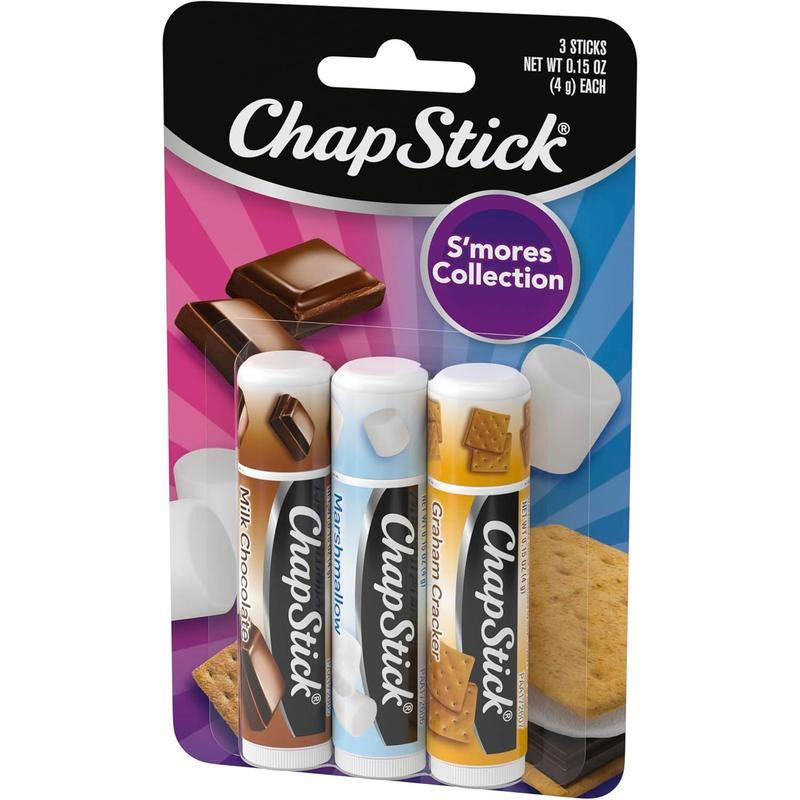 ChapStick S'more Collection Variety Pack Lip Balm Tube, Lip Care, 0.15 Ounce (Pack of 3)