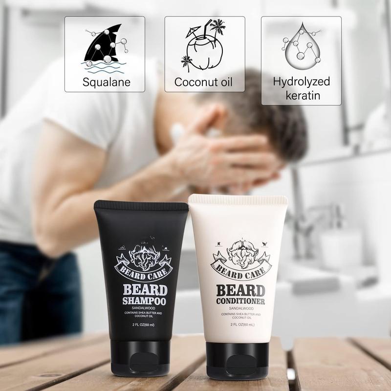 Beard Kit Beard Care  for Men Beard Travel Set Christmas Gift Travelling Bag for Men