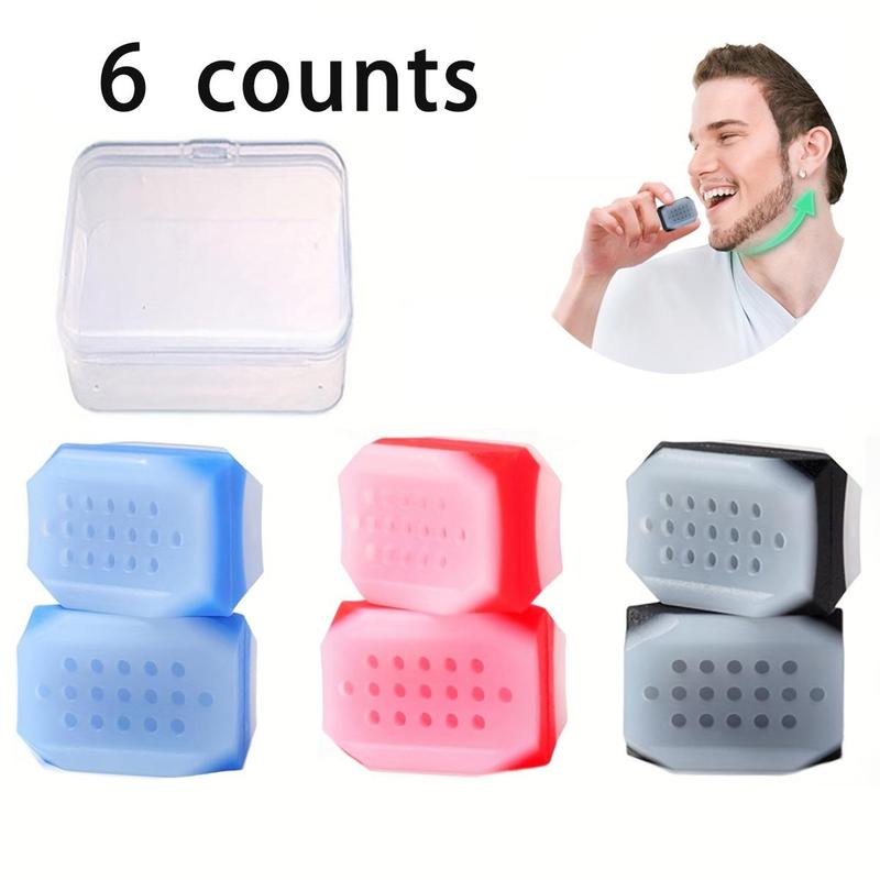 Jaw Exerciser, 6 Counts set Silicone Jaw Exerciser for Jaw Trainer & Jawline Shaper, Chin Line Shaper for Men and Women