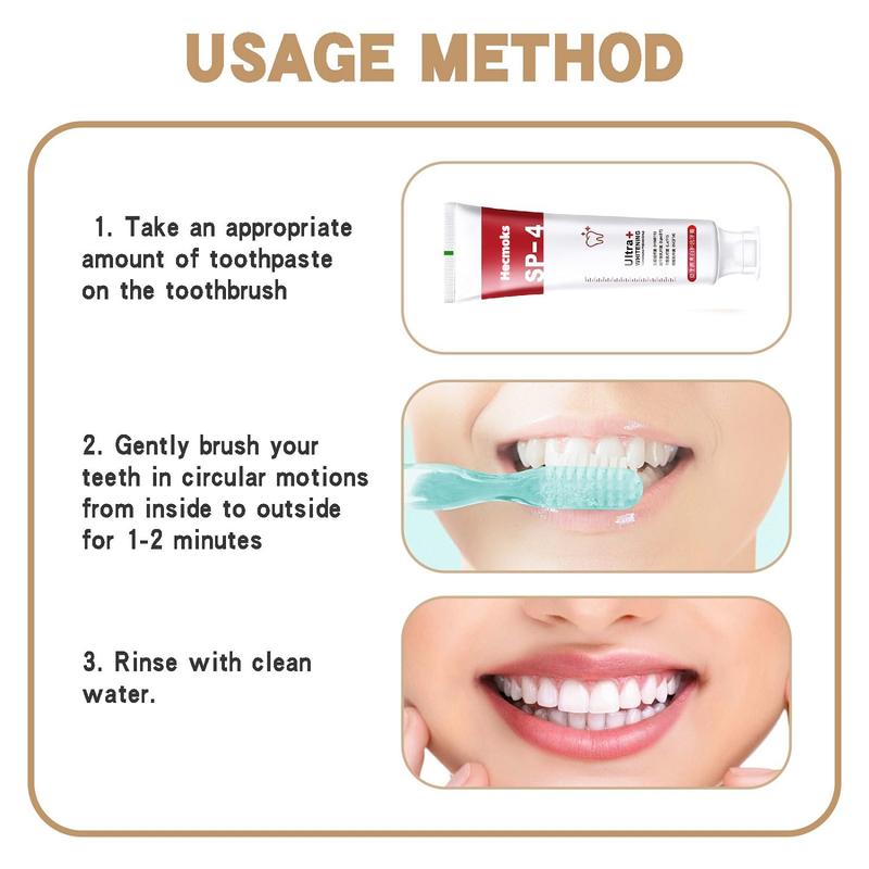 Hecmoks SP-4 Toothpaste: Manage Oral Health, Whiten Teeth, Freshen Breath. Reduces Stains & Maintains Hygiene. Effective Whitening Toothpaste