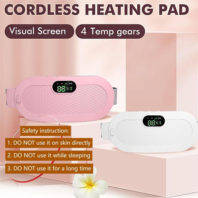 Cordless Heating Pad, 1 Count Heated Adjustable Temperature Uterine Warmer Abdominal Massage Belt, Hot Cordless Massage Warmer Heated Belt For Women and Girls, Wonderful Gift Heat Stick