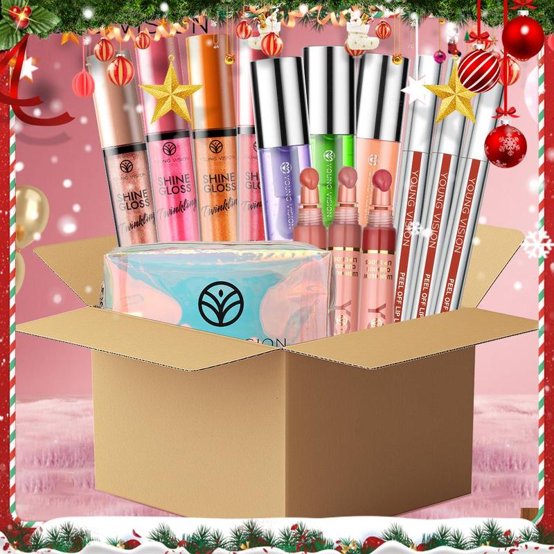 Makeup Set, 1 Set Lip Gloss & Lip Liner & Lip Oil Set, Moisturizing Lip Makeup Kit, Lip Cosmetic Kit for Women & Girls