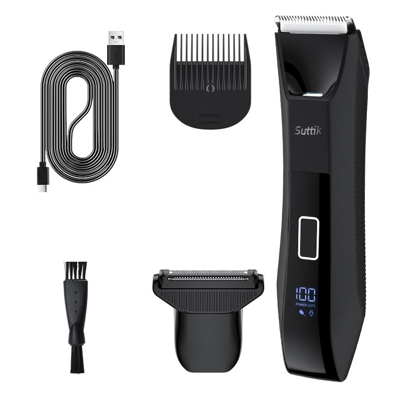 X 351 Suttik Waterproof Men's Trimmer, Hair remover,Electric Body and Private Parts Trimmer, cordless pubic Hair trimmer,interchangeable ceramic knife tip,Body Ball Trimmer and Razor,Halloween, Christmas and Fall gifts,Body hair trimmer male hygiene