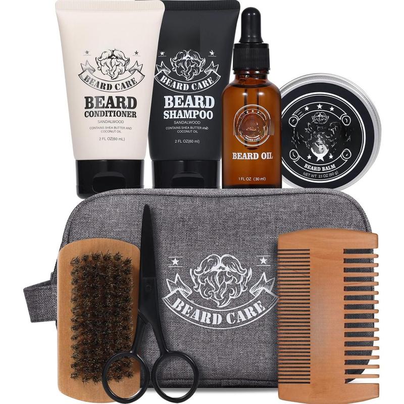 Beard Kit Beard Care  for Men Beard Travel Set Christmas Gift Travelling Bag for Men