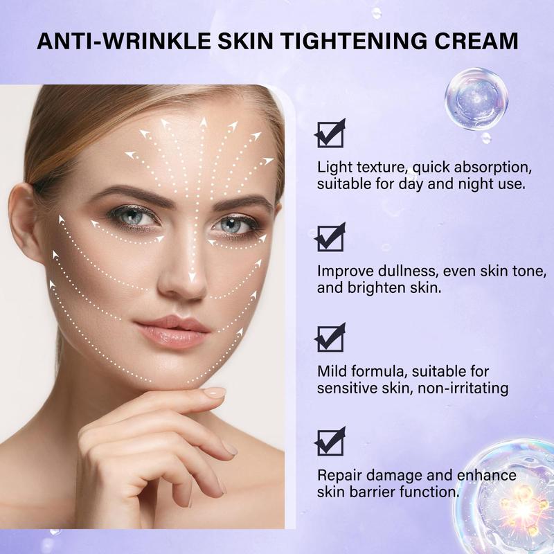 Overnight Skin Care Cream, 2 Counts Hydrating Facial Cream for Firming Skin, Nourishing Skin Care Products for Women