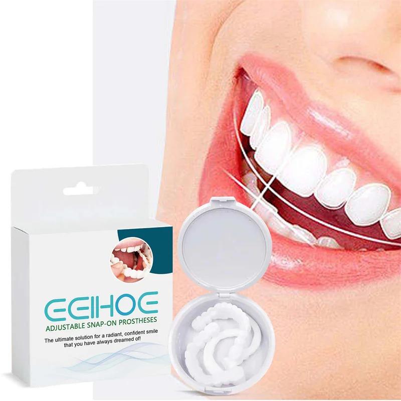 Adjustable Denture Teeth Set Instant Smiling Veneer Denture Tooth Natural Portable Braces Decorate Gaps Between Teeth