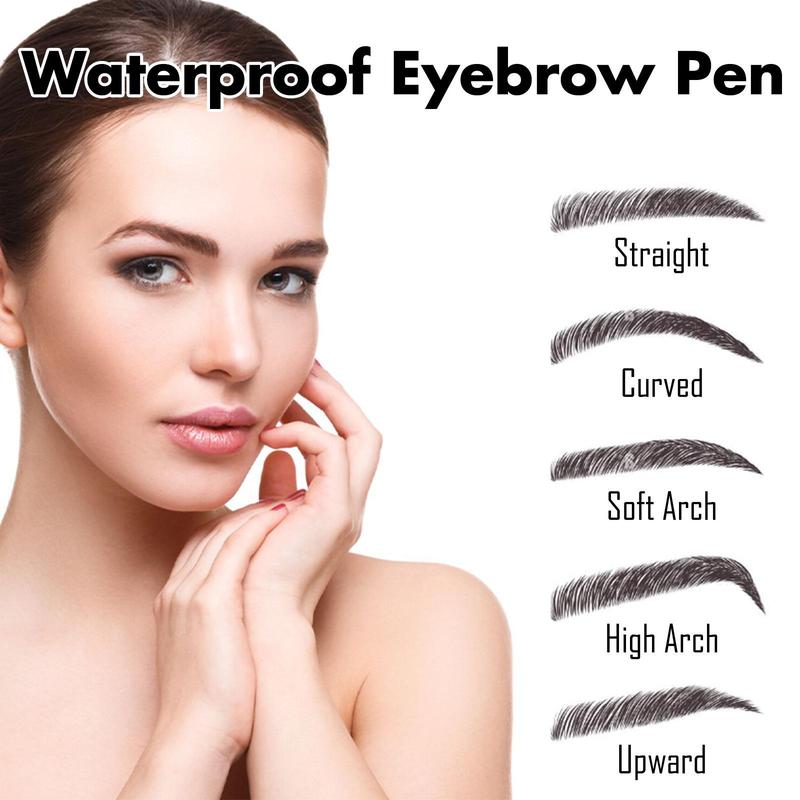 4 Fork Eyebrow Pencil, Waterproof Long Lasting Eyebrow Pencil, Brow Styling Brush, High Pigmented Brow Shading & Filling Pencil