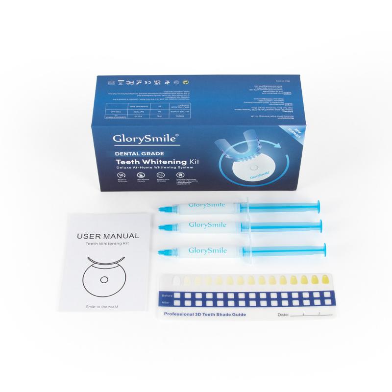 Teeth Whitening Kit with LED Light, 10 Min Non-Sensitive Fast Teeth Whitener with 3 Carbamide Peroxide Teeth Whitening Gel, Helps to Remove Stains from Coffee, Smoking, Wines, Soda, Food