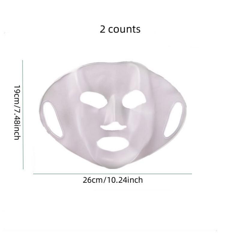 3D Silicone Face Mask Cover, 2 Counts Reusable Gel Sheet Facial Care Tool, Soft and Easy To Clean Facial Skin Care Tool for Daily Use