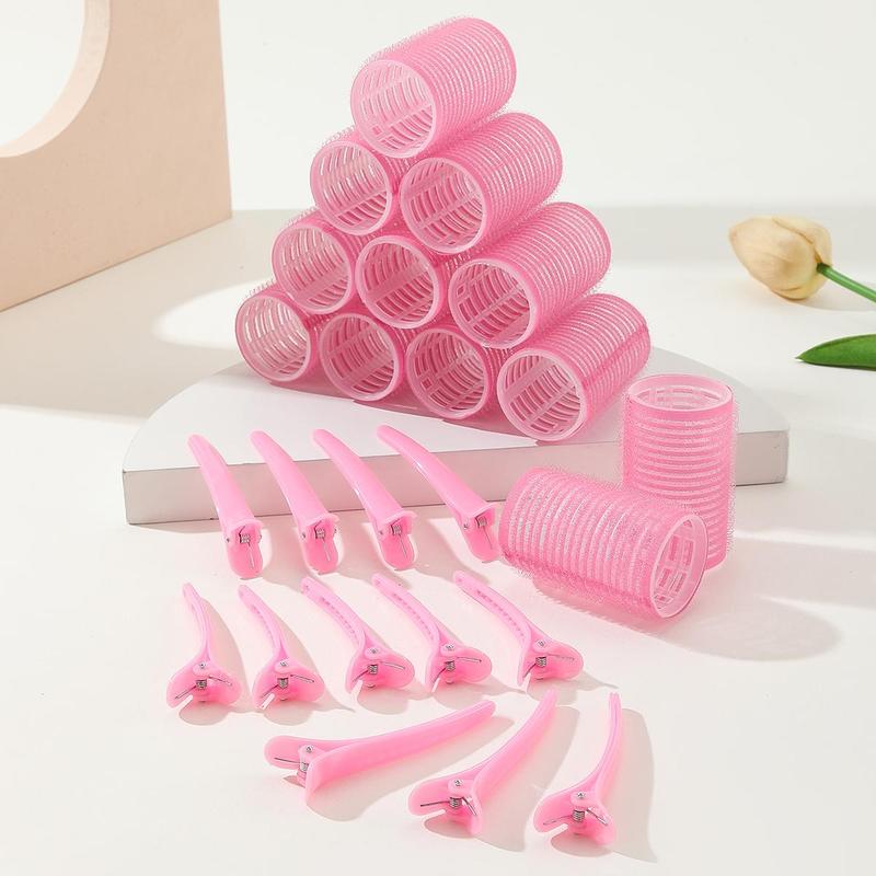 No Heat Hair Curlers Hair Products, 24pcs set Including 12 Hair Rollers and 12 Clips, Heatless Hair Styling Tools for Women & Girls, Hairdressing Accessories for Home and Salon, Hair Products, Gift for Women, Christmas Gift