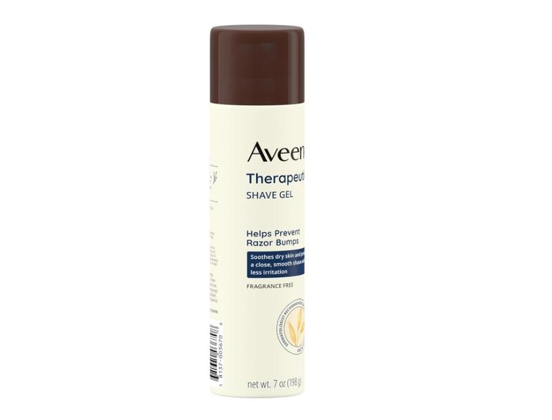 Aveeno Therapeutic Fragrance-Free Shave Gel for Adults with Dry, Sensitive Skin 7 oz