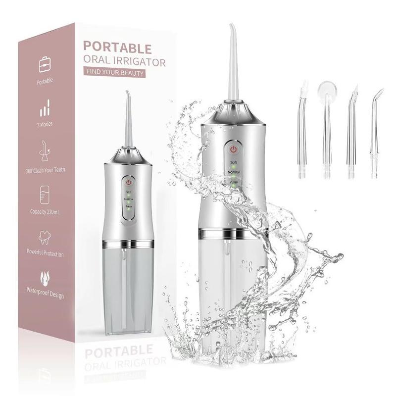 Water Flosser Toothpick - 4 Sprays 3 ModesPortable Cordless Water Flosser for Teeth Cleaning, Waterproof Oral RinseRechargeableSuitable teeth cleaner.Christmas Gifts