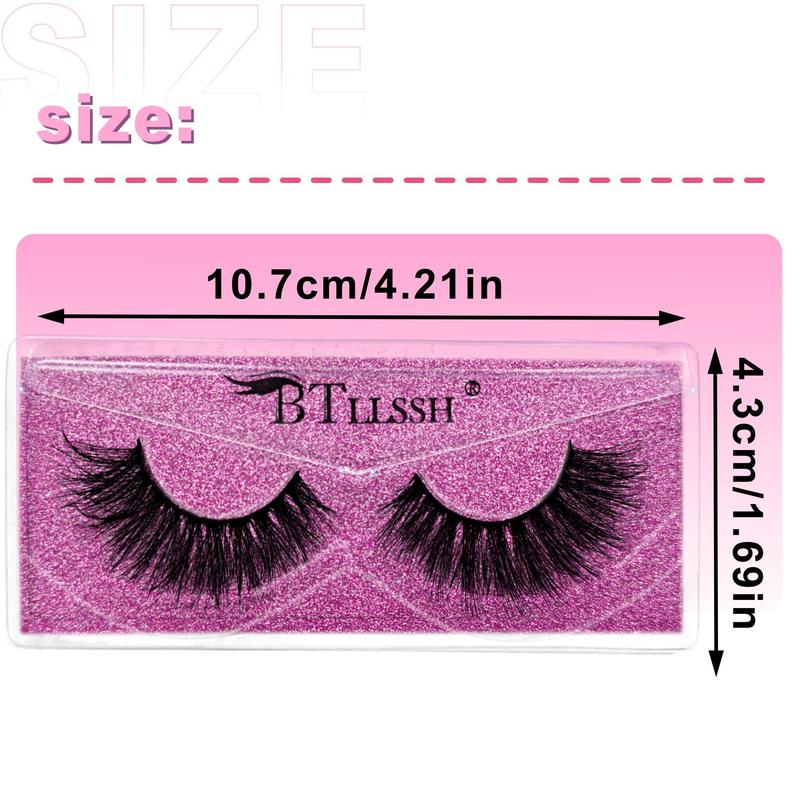 17 18mm Volumized False Eyelashes, 54 Pairs Natural Look Eyelash Extensions, Self Grafting Curl Eyelashes, Eye Makeup Enhancement False Eyelashes for Women & Girls